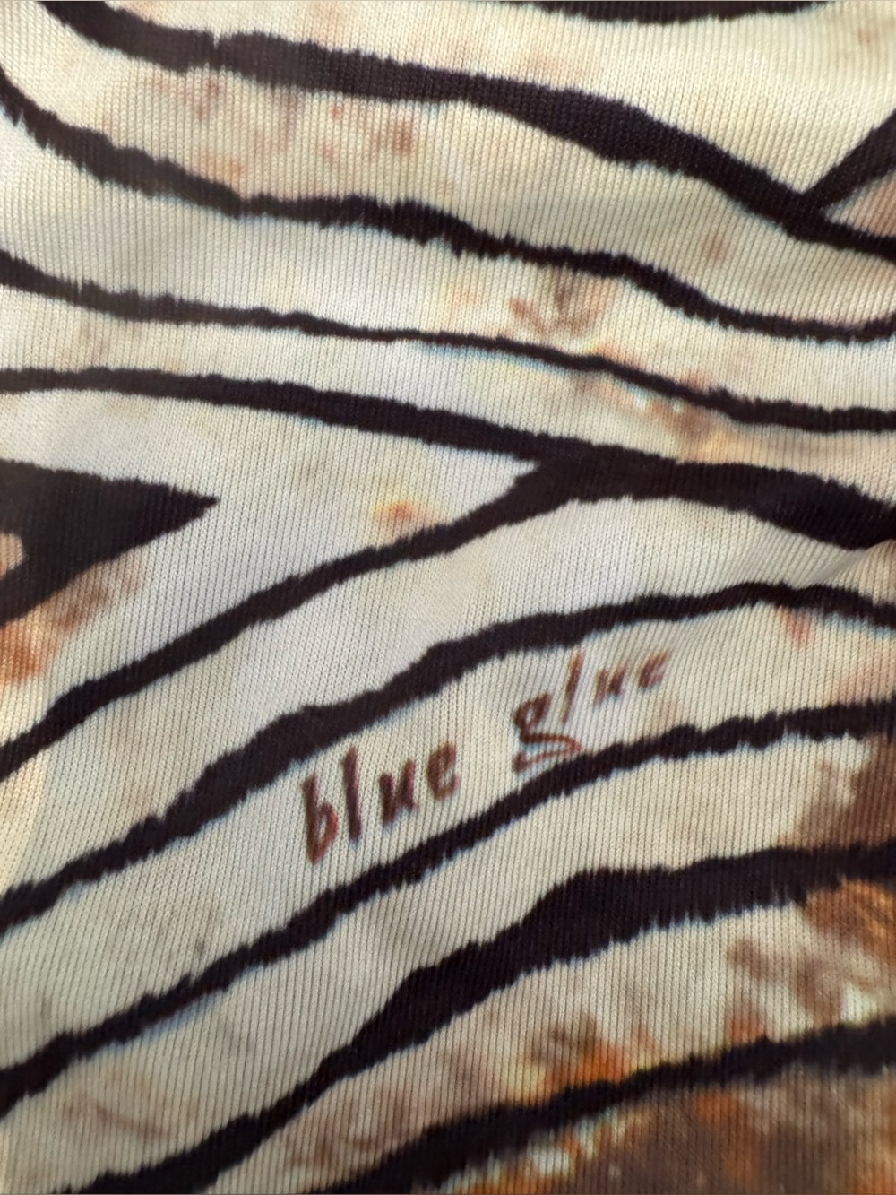 Blue Glue Leopard & Zebra Print With Leather & Chain Detail Size M - Picture 10 of 14